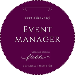 Plaketka certifikovaného Event managera.